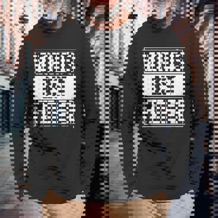 ベストファーザーワールドベストファーザー 長袖Tシャツ 高齢者への贈り物