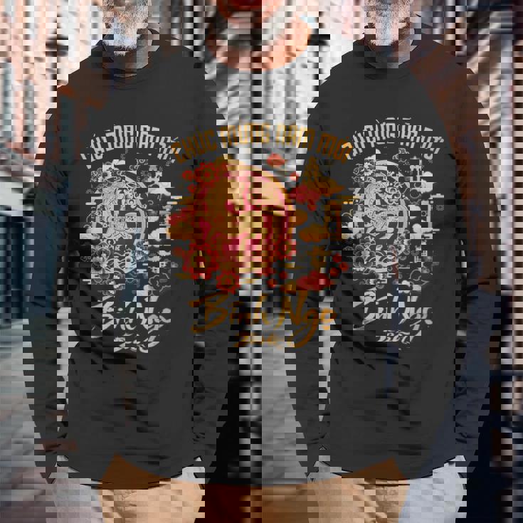 ベトナム旧正月2026ビンゴチャクムンナムモイ。 長袖Tシャツ 高齢者への贈り物