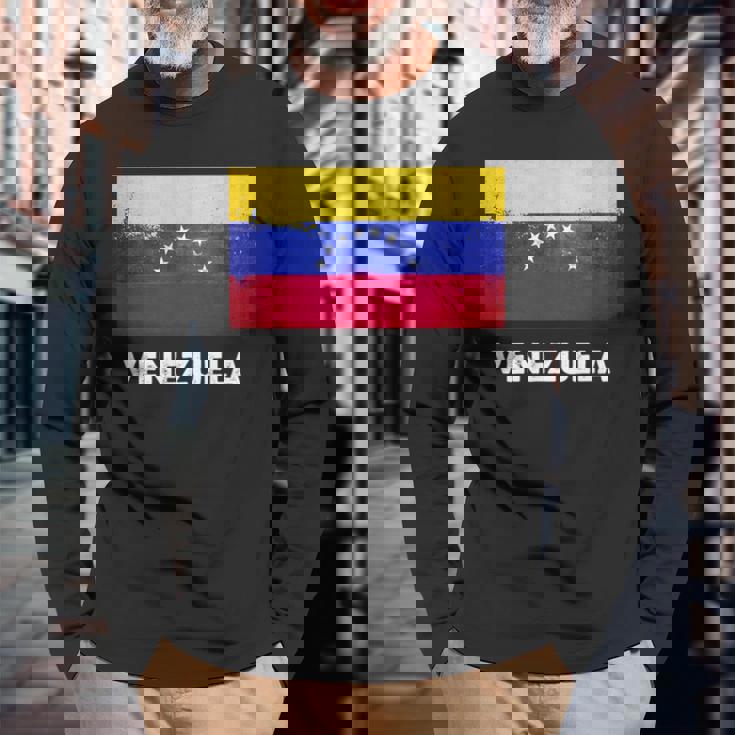 ベネズエラ国旗tシャツ 長袖Tシャツ 高齢者への贈り物