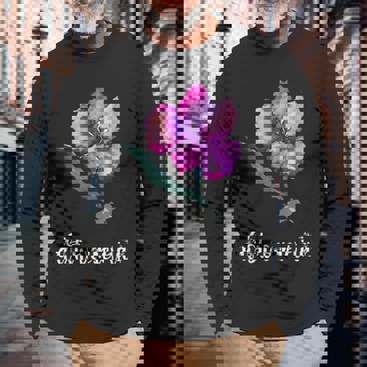 ペルー百合が大好きなアルストロメリアフラワー ピンク 2023 長袖Tシャツ 高齢者への贈り物