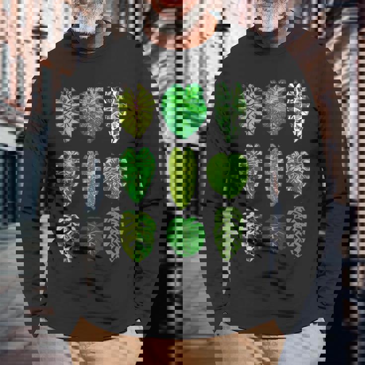 ボタニストガーデン サトイモモンステラ 植物コレクション 葉 長袖tシャツ 長袖Tシャツ 高齢者への贈り物