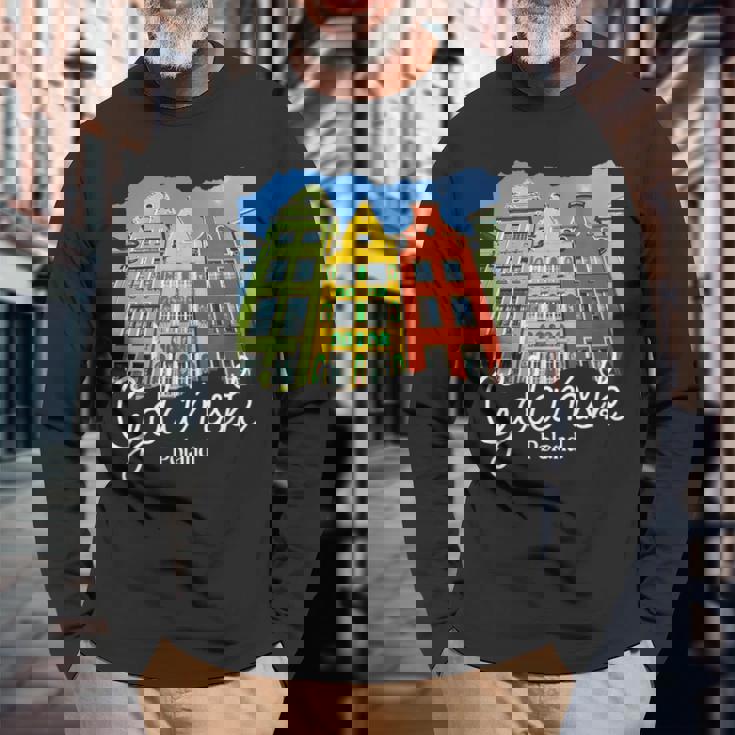 ポーランドのお土産グダニスク 長袖Tシャツ 高齢者への贈り物