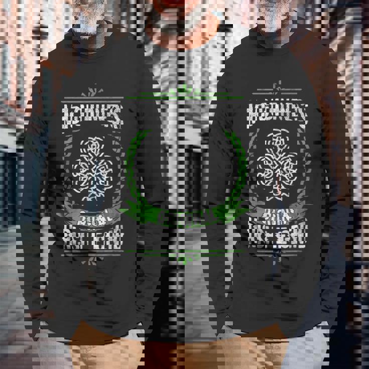 マクギネス アイルランド名 伝説 シャムロック 聖パトリックデー 長袖Tシャツ 高齢者への贈り物