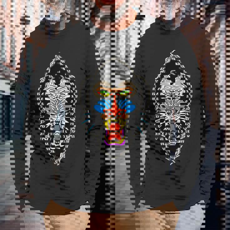 マンドリルモンキー 長袖tシャツ 長袖Tシャツ 高齢者への贈り物