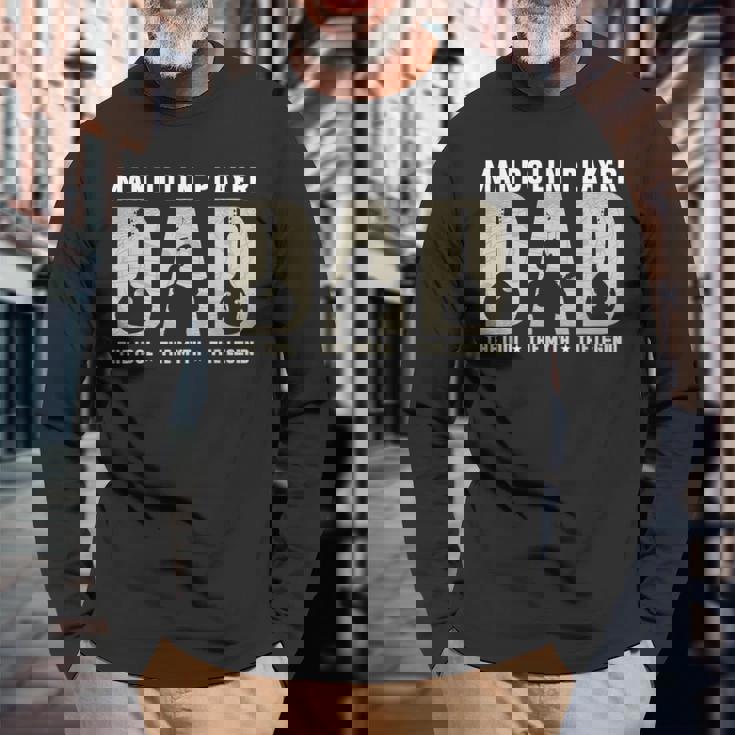 マンドリン奏者 お父さん アイドル ブルーグラス 音楽 マンドリン奏者 長袖Tシャツ 高齢者への贈り物