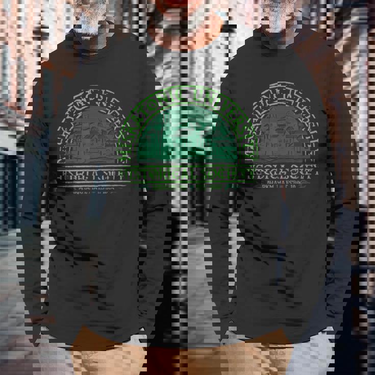 ミスカトニック大学歴史社会 長袖Tシャツ 高齢者への贈り物