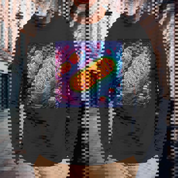 ミトコンドリア 細胞生物学 エネルギー Atp 長袖Tシャツ 高齢者への贈り物