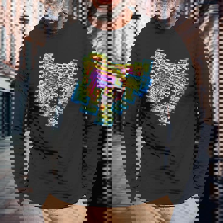 ミネラル愛好家やクリスタルアディクトのためのビスマスtシャツ 長袖Tシャツ 高齢者への贈り物