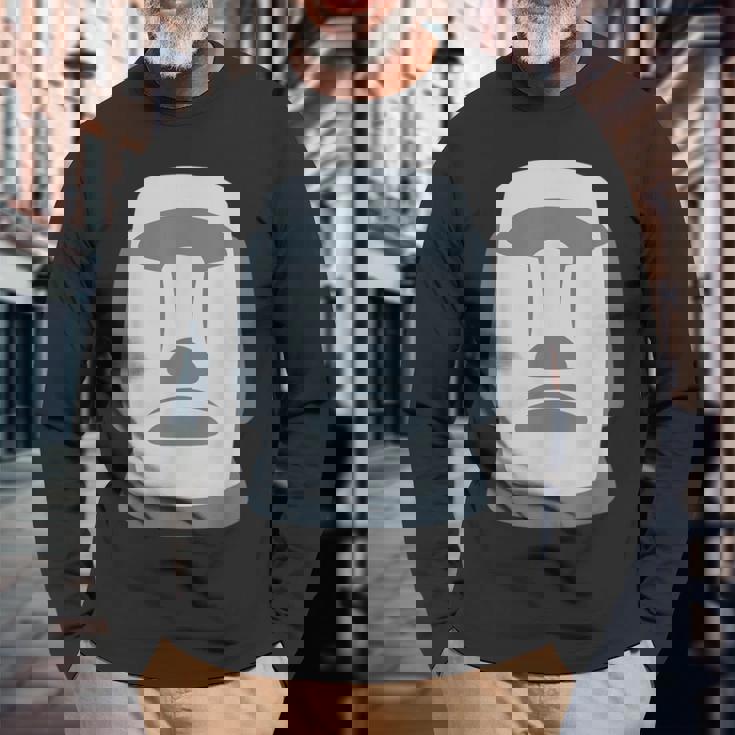 モアイ 長袖Tシャツ 高齢者への贈り物