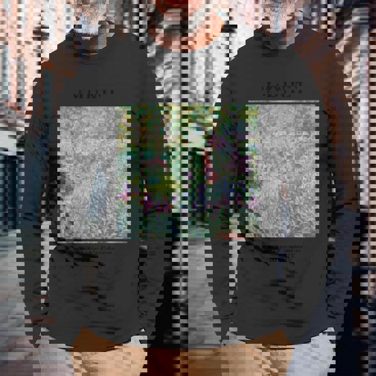 モネギヴェルニーのアリストの庭 長袖Tシャツ 高齢者への贈り物