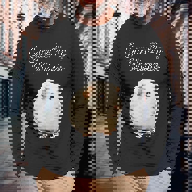 モルモット ウィスパラー アメリカモルモット 長袖Tシャツ 高齢者への贈り物