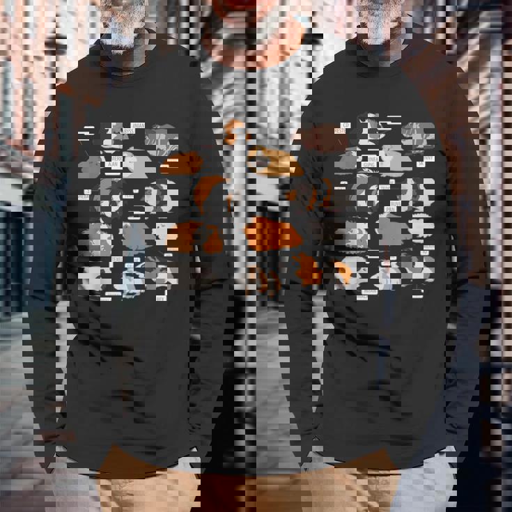 モルモット犬種シャツ 長袖Tシャツ 高齢者への贈り物