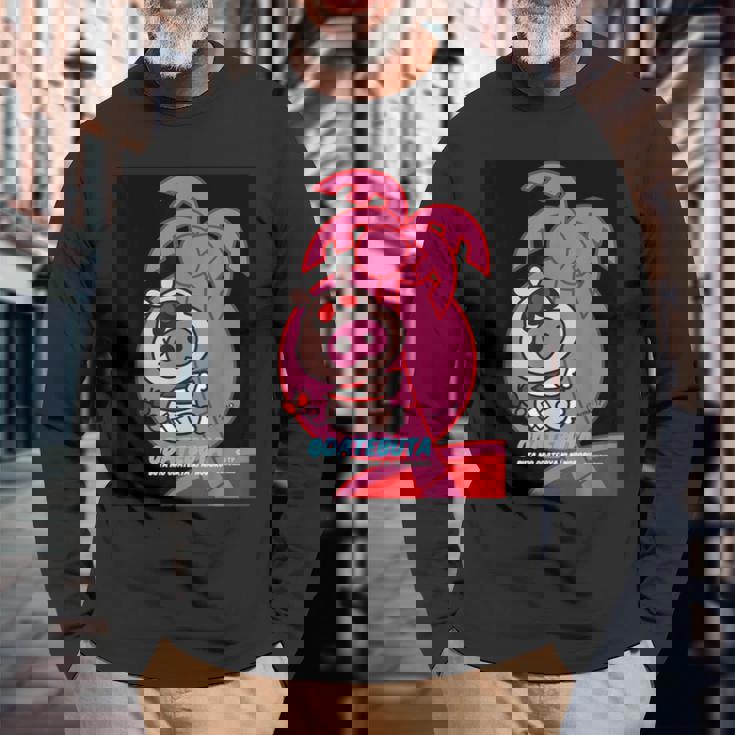 ヤッターマン 吉田すずかデザインa（おだてブタ） 長袖Tシャツ 高齢者への贈り物