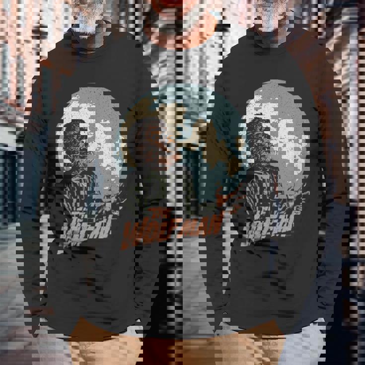 ユニバーサル モンスター ウルフマン ムーン 長袖Tシャツ 高齢者への贈り物