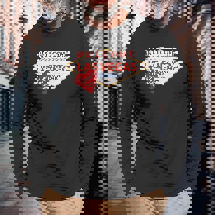 ラスベガス カジノ ラスベガス ストリップ ナイトライフ お土産とギフト 長袖Tシャツ 高齢者への贈り物