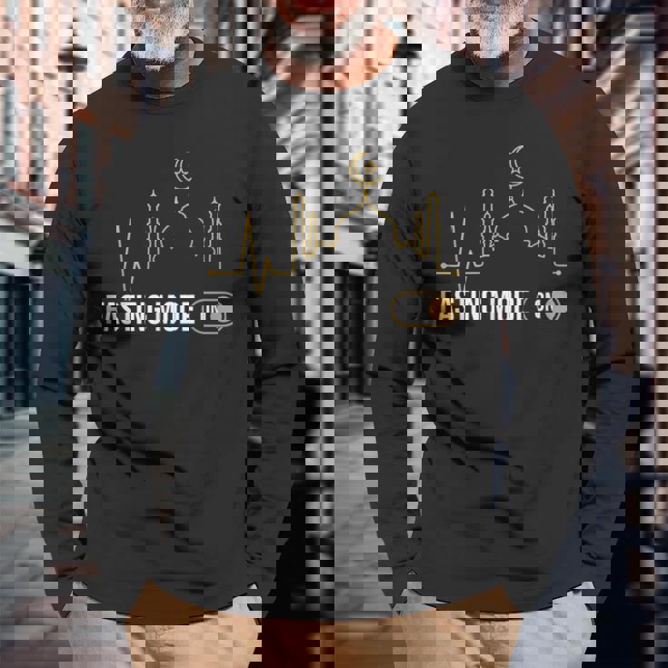 ラマダンカリーム断食モード断食イスラム教徒 長袖Tシャツ 高齢者への贈り物