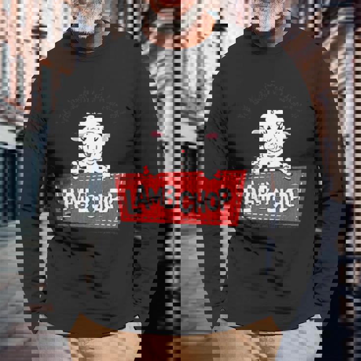 ラムチョップ ヴィンテージ ポケットヒット 長袖Tシャツ 高齢者への贈り物