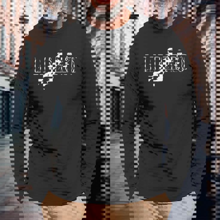 リベロ バレーボール ディフェンシブプレイヤーポジション 長袖Tシャツ 高齢者への贈り物