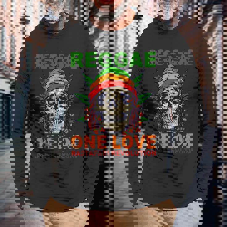 レゲエ、カーニバルフェスティバル、ラスタカラー 長袖Tシャツ 高齢者への贈り物