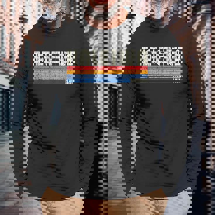 レトロ ヴィンテージ 70年代80年代スタイル ハレイワ Hi 長袖Tシャツ 高齢者への贈り物