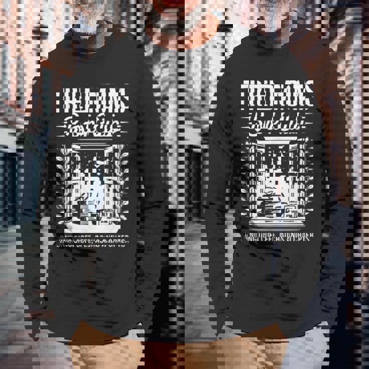 レトロ 疲れたママ ブッククラブ 本っぽい Booktrovert 長袖Tシャツ 高齢者への贈り物