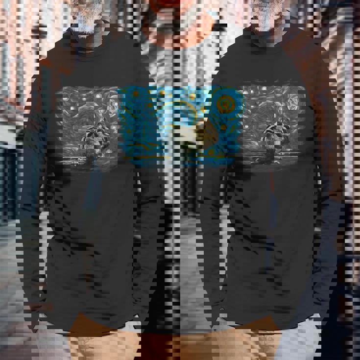 レトロヴィンテージスタイル シマリス 長袖Tシャツ 高齢者への贈り物