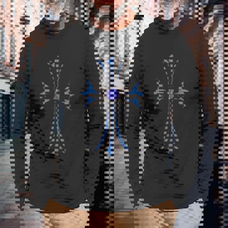 ロイヤル ブルー サファイア クロス 長袖tシャツ 長袖Tシャツ 高齢者への贈り物