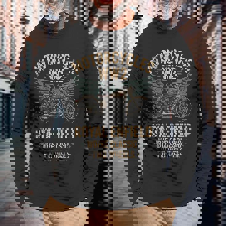 ロイヤルエンフィールドwdReクラシックモーターサイクルww2 長袖tシャツ 長袖Tシャツ 高齢者への贈り物
