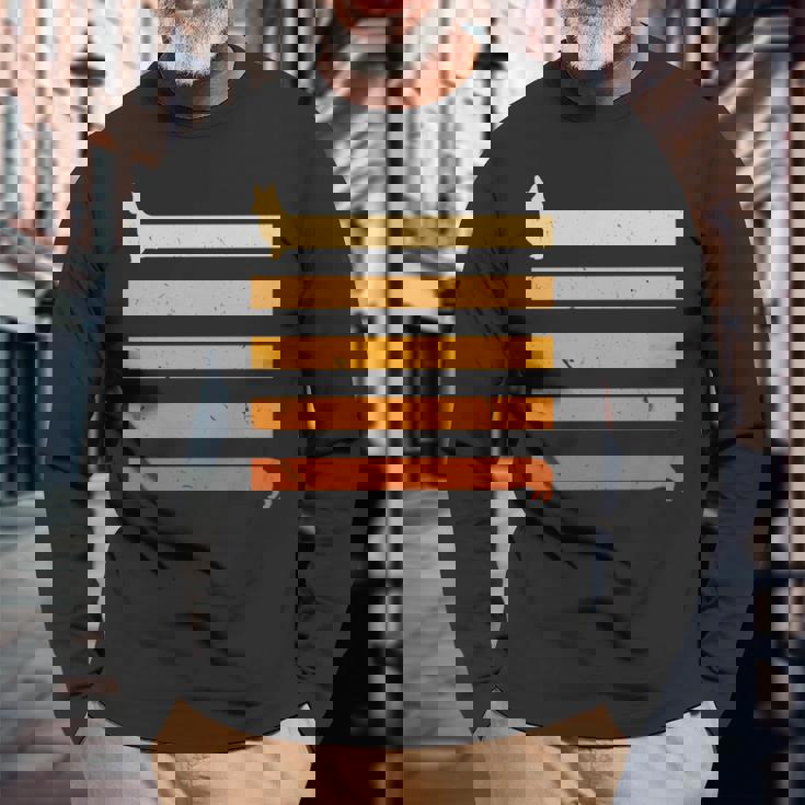 ロングコーギー犬カーディガン ウェルシュコーギー犬ギフト 長袖tシャツ 長袖Tシャツ 高齢者への贈り物