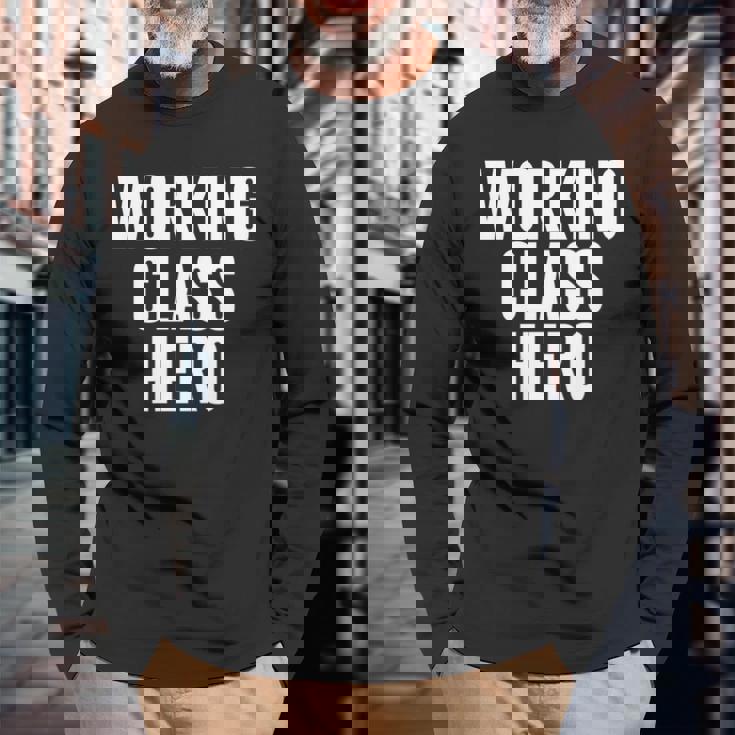 ワーキングクラスヒーロー 長袖tシャツ 長袖Tシャツ 高齢者への贈り物