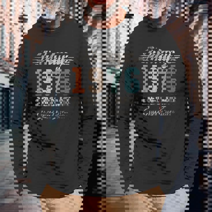 ヴィンテージ1976 50歳の誕生日クラシックカー 長袖Tシャツ 高齢者への贈り物