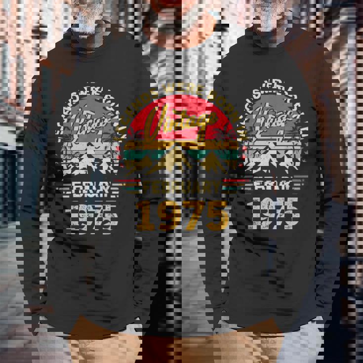 ヴィンテージ51歳の誕生日レジェンドは1975年2月に誕生しました。 長袖Tシャツ 高齢者への贈り物