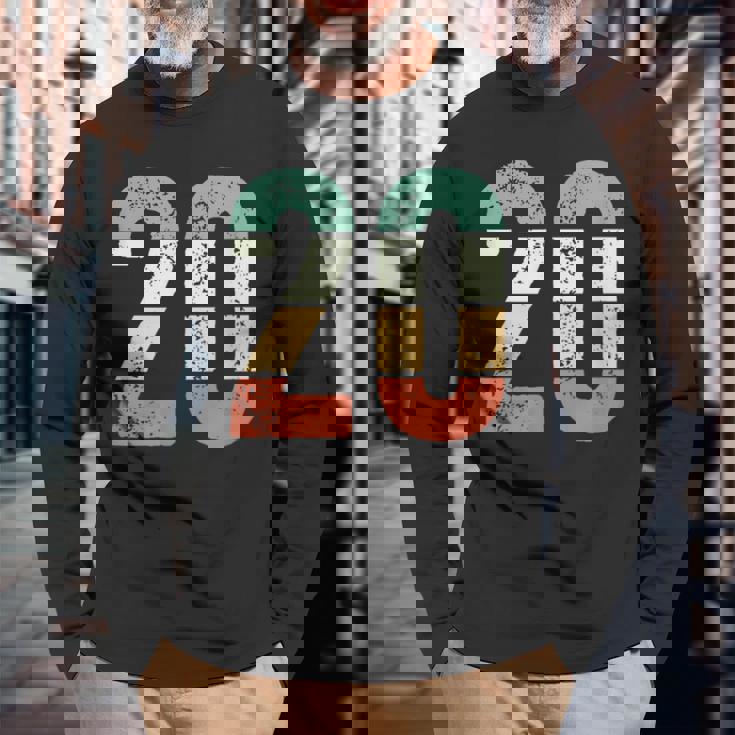 ヴィンテージナンバー20 永遠の20周年記念 長袖Tシャツ 高齢者への贈り物