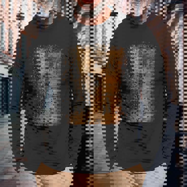 ヴィンテージ楽譜ノート–ピアニスト&ミュージシャングランジ 長袖Tシャツ 高齢者への贈り物