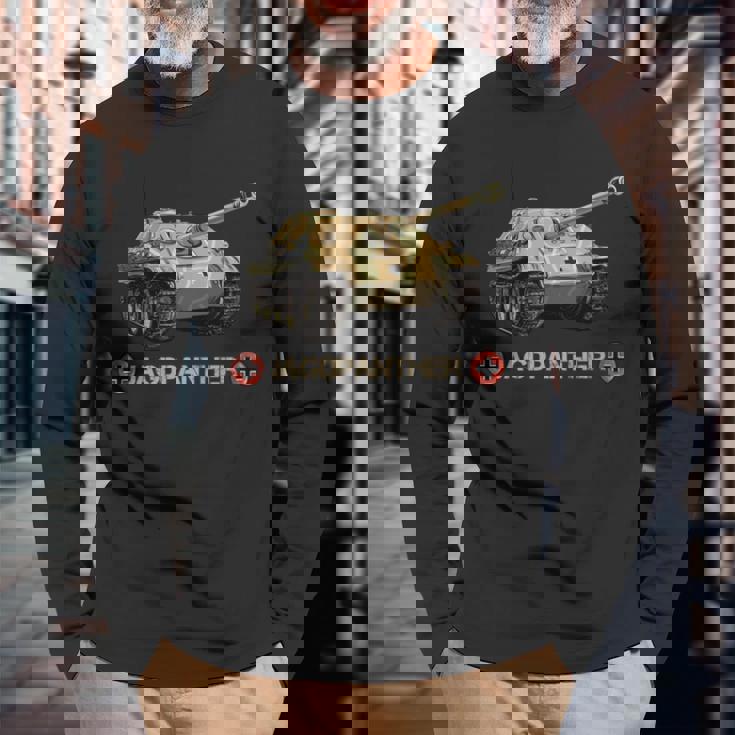 ヴィンテージ第二次世界大戦ドイツ対戦車ヤークトパンターsdKfz。 173 長袖tシャツ 長袖Tシャツ 高齢者への贈り物
