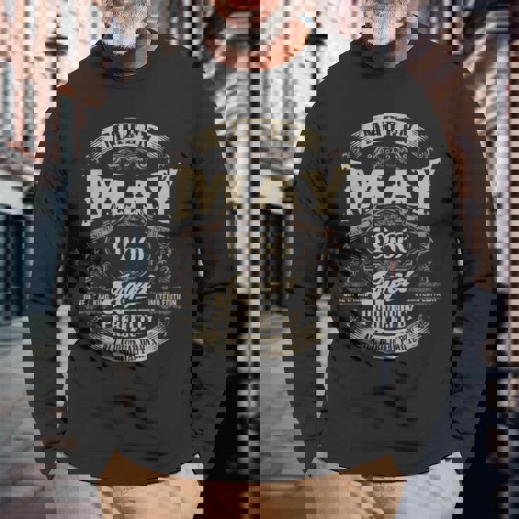 ヴィンテージ還暦伝説 1966年5月 60歳の贈り物 長袖Tシャツ 高齢者への贈り物