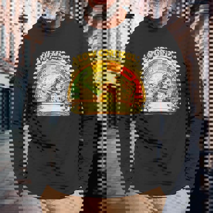 低コルチゾールレベル 長袖Tシャツ 高齢者への贈り物