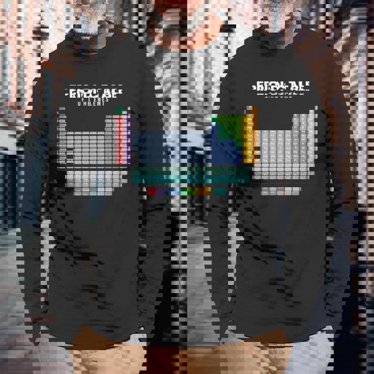 元素周期表 化学 長袖tシャツ 長袖Tシャツ 高齢者への贈り物