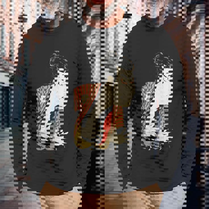 写楽（切り抜き）《浮世絵》歌舞伎【日本・世界の名画】日本画 和柄 美術館アート 長袖Tシャツ 高齢者への贈り物