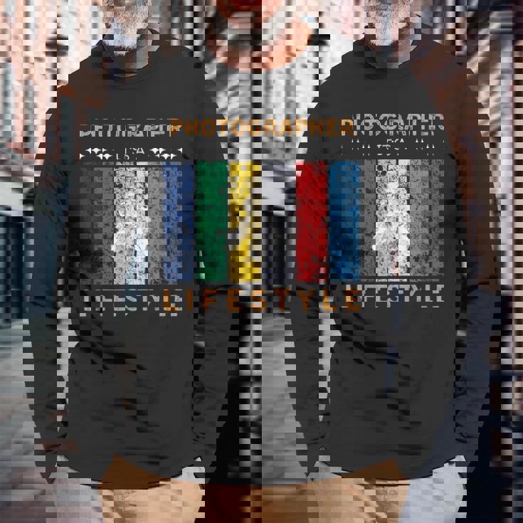 写真家 It's A Lifestyle おもしろtシャツ 写真好きのギフト 長袖Tシャツ 高齢者への贈り物