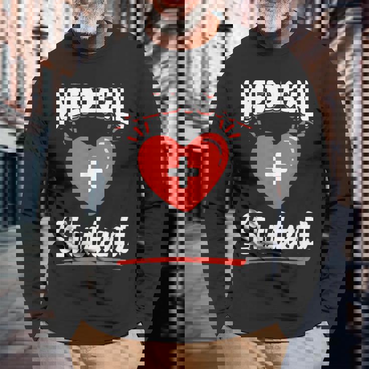 医学生 研究 大学 医学部 医学生 長袖Tシャツ 高齢者への贈り物