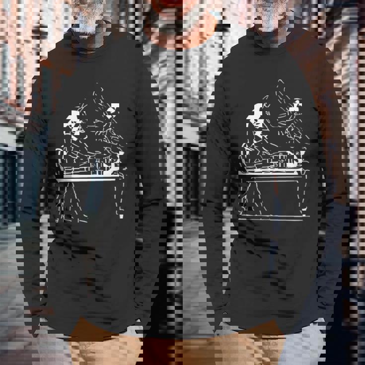 古代エジプトエジプト美術ミイラクラシック日常 長袖tシャツ 長袖Tシャツ 高齢者への贈り物