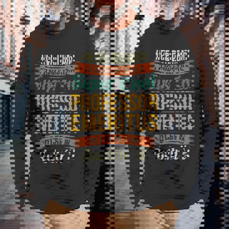 名誉教授ギフト 面白い感謝 長袖Tシャツ 高齢者への贈り物