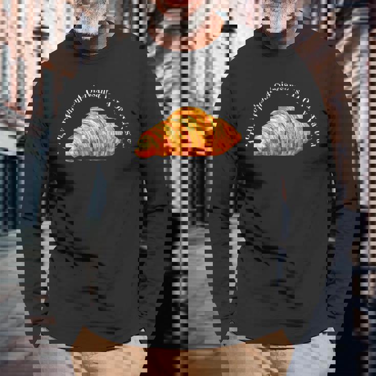 国立クロワッサンの日 長袖Tシャツ 高齢者への贈り物