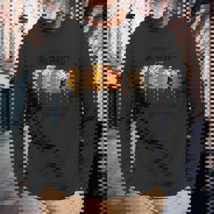 国際マカク週間2024er2 長袖Tシャツ 高齢者への贈り物