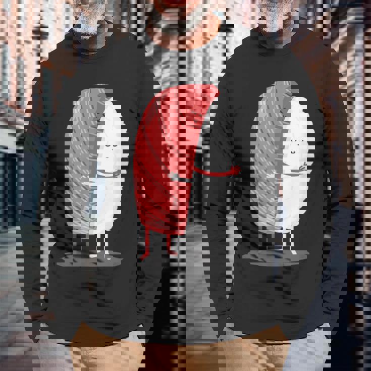 寿司 ハグ 甘い 和食 まぐろ にぎり 長袖Tシャツ 高齢者への贈り物