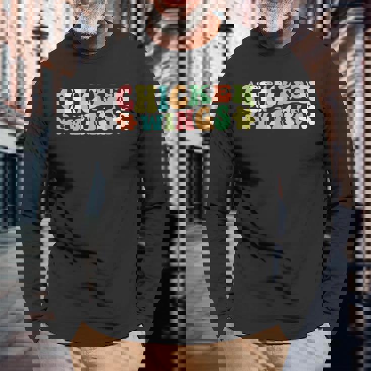 手羽先 長袖Tシャツ 高齢者への贈り物