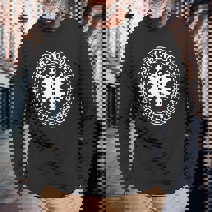 救急医療技術者 Emt Ems メンズ レディース 救急救命士 長袖tシャツ 長袖Tシャツ 高齢者への贈り物