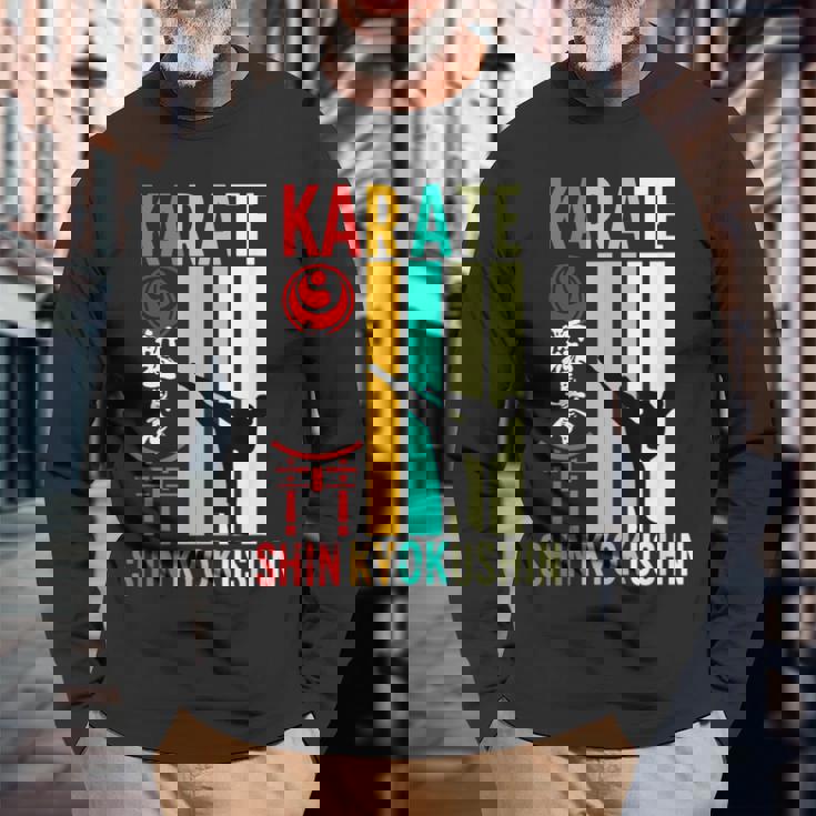 新極真 空手 緑健二 トレーニング いちげき きゅう 長袖Tシャツ 高齢者への贈り物