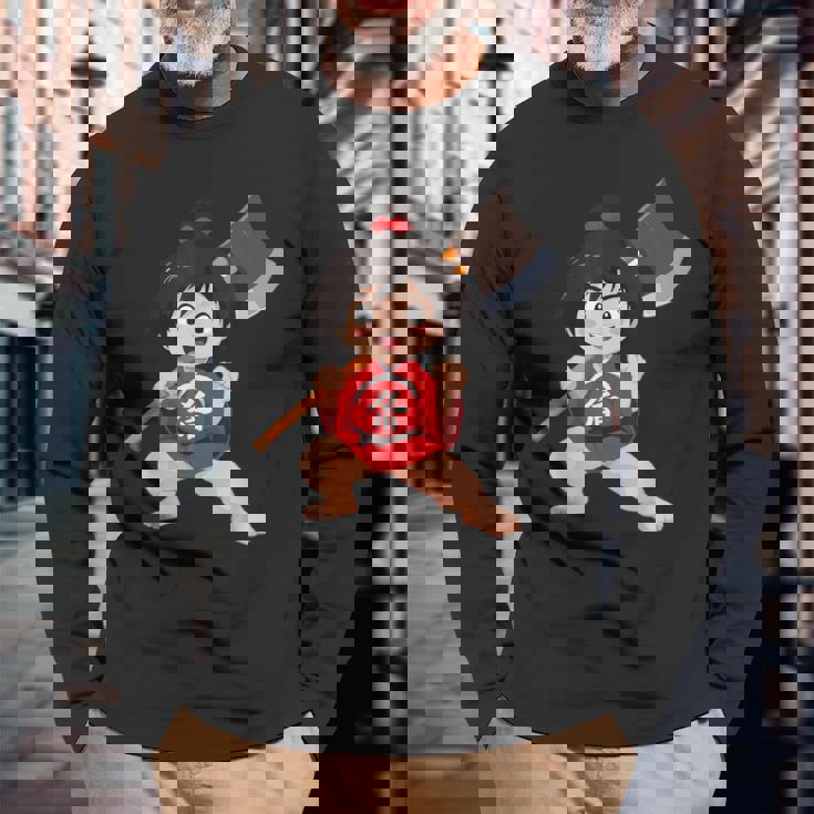 日本の民俗 金太郎 長袖Tシャツ 高齢者への贈り物